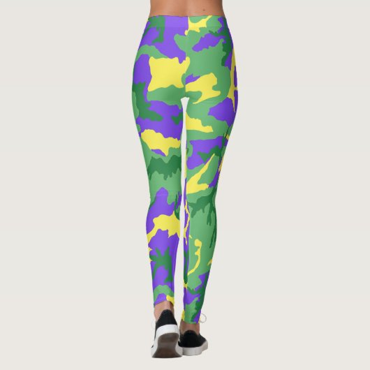 Mardi Gras Camo Camouflage Leggings (Achterkant)