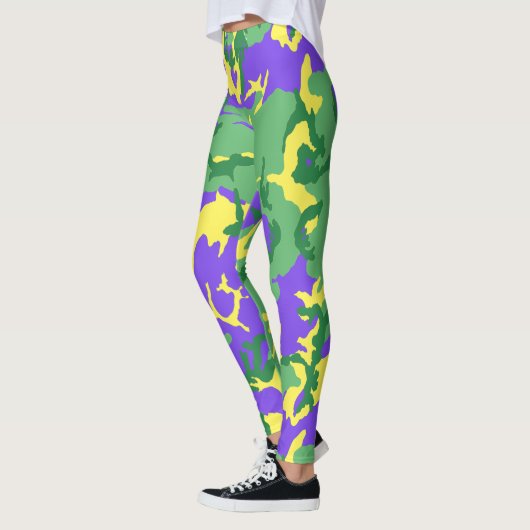 Mardi Gras Camo Camouflage Leggings (Links)
