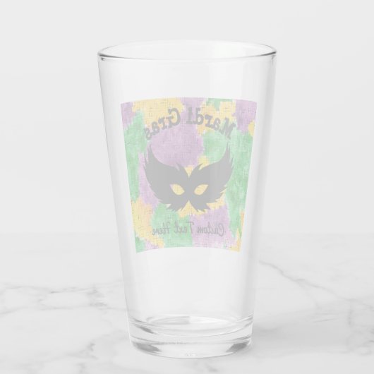 Mardi Gras Camouflage Masker Glas (Achterkant)