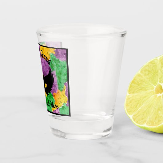 Mardi Gras Camouflage Masker Shot Glas (Rechts)