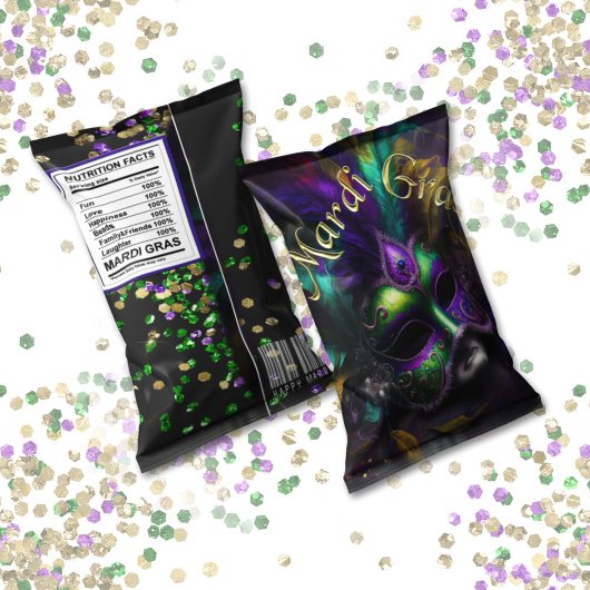 Mardi Gras Carnaval Chip Bag Wrappers Party Favori Notitieblok