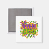 Mardi Gras Carnaval Fat Tuesday Latch Hook Garense Magneet (Voorkant / Achterkant)