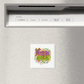 Mardi Gras Carnaval Fat Tuesday Latch Hook Garense Magneet (Insitu (Vaatwasser))