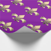 Mardi Gras Carnaval Fleur de Lis Cadeaupapier (Hoek)