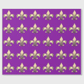 Mardi Gras Carnaval Fleur de Lis Cadeaupapier (Vlak)