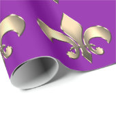 Mardi Gras Carnaval Fleur de Lis Cadeaupapier (Rol Hoek)