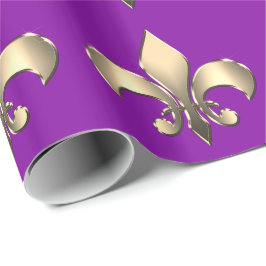 Mardi Gras Carnaval Fleur de Lis Cadeaupapier