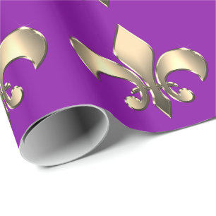 Mardi Gras Carnaval Fleur de Lis Cadeaupapier