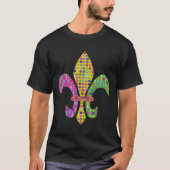 Mardi Gras Carnaval Fleur De Lis T-shirt (Voorkant)