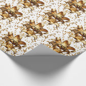 Mardi Gras Carnaval Gouden Masker met Confetti Cadeaupapier (Hoek)