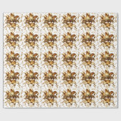 Mardi Gras Carnaval Gouden Masker met Confetti Cadeaupapier (Vlak)