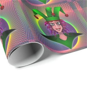 Mardi Gras Carnaval Jester Cadeaupapier