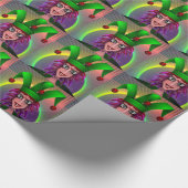 Mardi Gras Carnaval Jester Cadeaupapier (Hoek)
