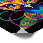 Mardi Gras Carnaval Kostuum New Orleans Poster (Hoek)