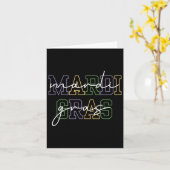 Mardi Gras Carnaval New Orleans voor vrouwen Kaart (Gele Bloem)