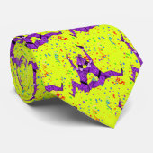 Mardi Gras Carnaval Paarse Jesters en Confetti Stropdas (Opgerold)