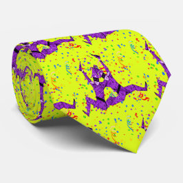 Mardi Gras Carnaval Paarse Jesters en Confetti Stropdas