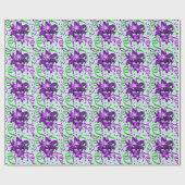 Mardi Gras Carnaval Paarse Masker met Confetti Cadeaupapier (Vlak)