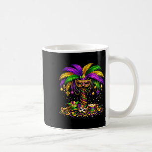 Mardi gras-carnaval palmboom hawaiiaanse kralen ma koffiemok