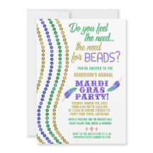 Mardi Gras Carnaval Party Grappige behoefte aan kr