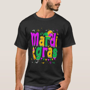Mardi Gras Carnaval Party Masker Kralen Parade Fes T-shirt