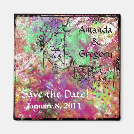 Mardi Gras Carnaval Party of Save the Date Magnet (Voorkant)