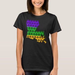 Mardi Gras-carnaval Retro Louisiana Fleur De Lys C T-shirt