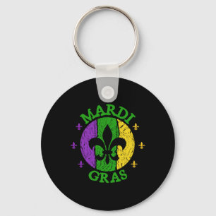  Mardi Gras Carnaval Vintage Retro Jester H Sleutelhanger