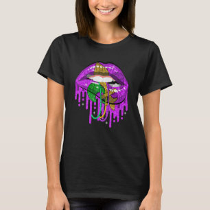Mardi Gras Carnavalskostuum Paars & Goud Fleur De T-shirt