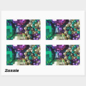 Mardi Gras Carnival Beads Gepersonaliseerd Decale  Rechthoekige Sticker (Vel)