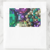 Mardi Gras Carnival Beads Gepersonaliseerd Decale  Rechthoekige Sticker (Tas)