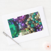 Mardi Gras Carnival Beads Gepersonaliseerd Decale  Rechthoekige Sticker (Envelop)
