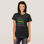 Mardi Gras Carnival Beads Parade Crawfish Cajun Fe T-shirt (Voorkant volledig)