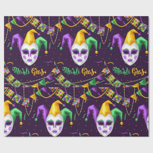 Mardi Gras Carnival Cadeaupapier (Vlak)
