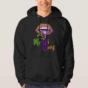 Mardi Gras Carnival Costume Paars Amp Gold Fleur Hoodie