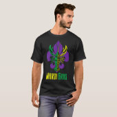 Mardi Gras Carnival Crawfish Stylied Lilly 1 T-shirt (Voorkant volledig)
