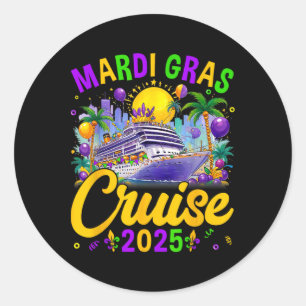 Mardi Gras Carnival Cruise 2025 Familiecruise Ma Ronde Sticker
