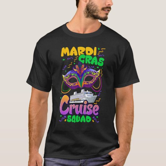 Mardi Gras Carnival Cruise Vacation Travel Group M T-shirt (Voorkant)