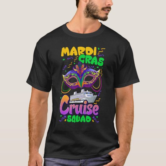 Mardi Gras Carnival Cruise Vacation Travel Group T-shirt (Voorkant)