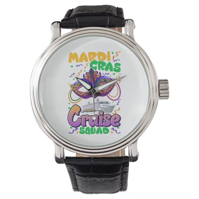 Mardi Gras Carnival Cruise Vacation Travel Horloge (Voorkant)