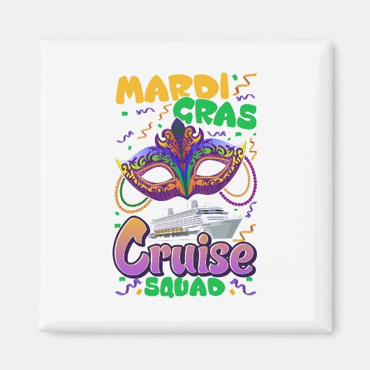 Mardi Gras Carnival Cruise Vacation Travel Magneet (Voorkant)