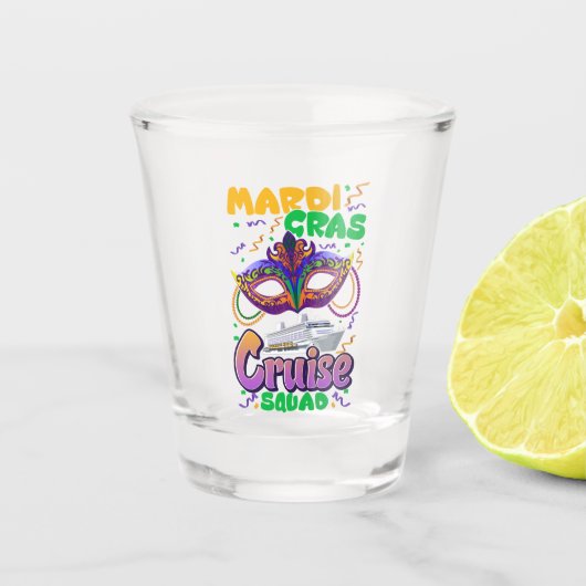Mardi Gras Carnival Cruise Vacation Travel Shot Glas (Voorkant)