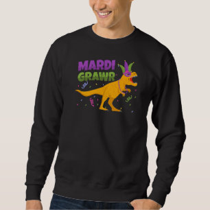 Mardi Gras Carnival Cute T Rex Mardi Grawr Kinder Trui