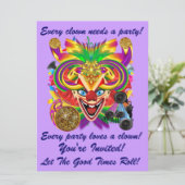 Mardi Gras Carnival Event Gelieve opmerkingen te U Kaart (Staand voorkant)