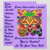 Mardi Gras Carnival Event Gelieve opmerkingen te U Kaart (Voorkant / Achterkant)