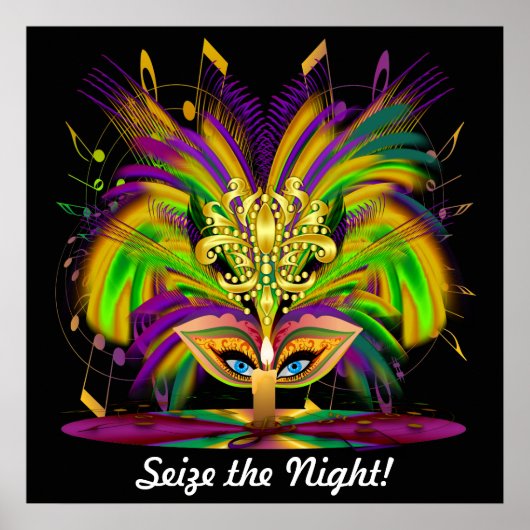 Mardi Gras Carnival Event Gelieve opmerkingen te U Poster (Voorkant)