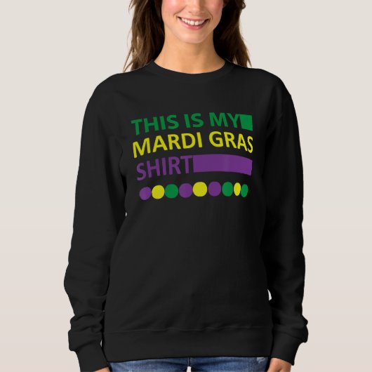 Mardi Gras Carnival Fat Dinsdag Masquerade Trui (Voorkant)