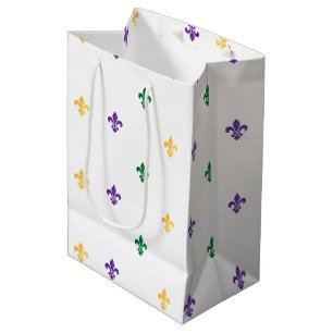 Mardi Gras Carnival Fleur de Lis Diamond Decor Medium Cadeauzakje