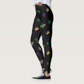 Mardi Gras Carnival Fleur de Lis Diamond Harlequin Leggings (Links)