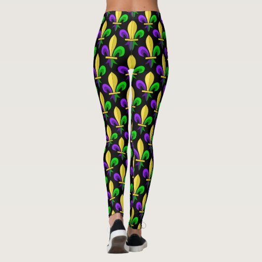 Mardi Gras Carnival Fleur De Lis Leggings (Achterkant)